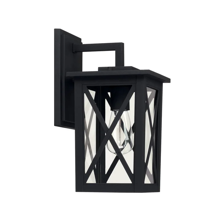 Capital Lighting 926611BK Avondale One Light Outdoor Wall Lantern, Black