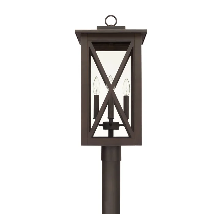Capital Lighting 926643OZ Avondale Four Light Outdoor Post Lantern, Oiled Bronze