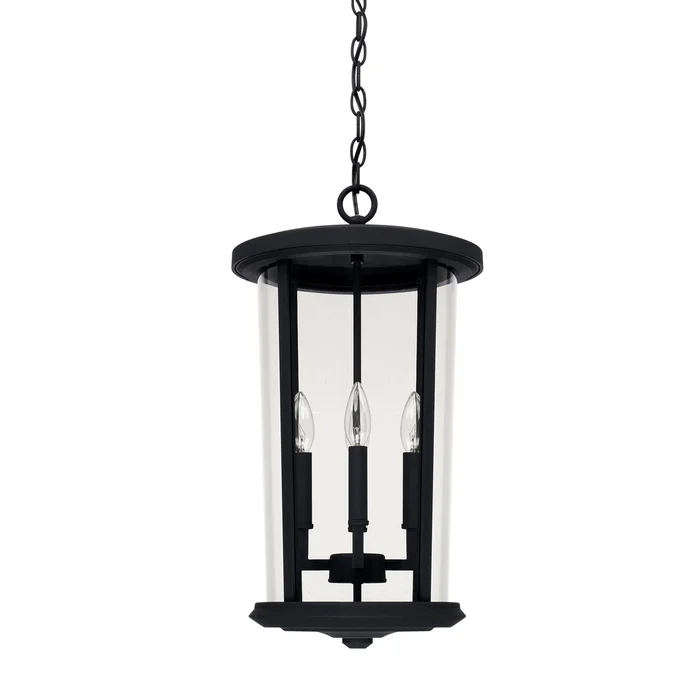 Capital Lighting 926742BK Howell Four Light Outdoor Hanging Lantern, Black