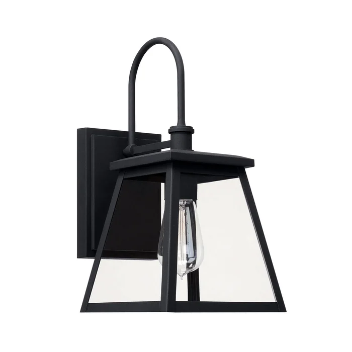 Capital Lighting 926811BK Belmore One Light Outdoor Wall Lantern, Black