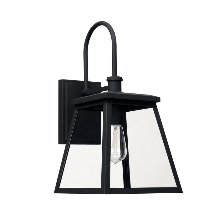Capital Lighting 926812BK Belmore One Light Outdoor Wall Lantern, Black