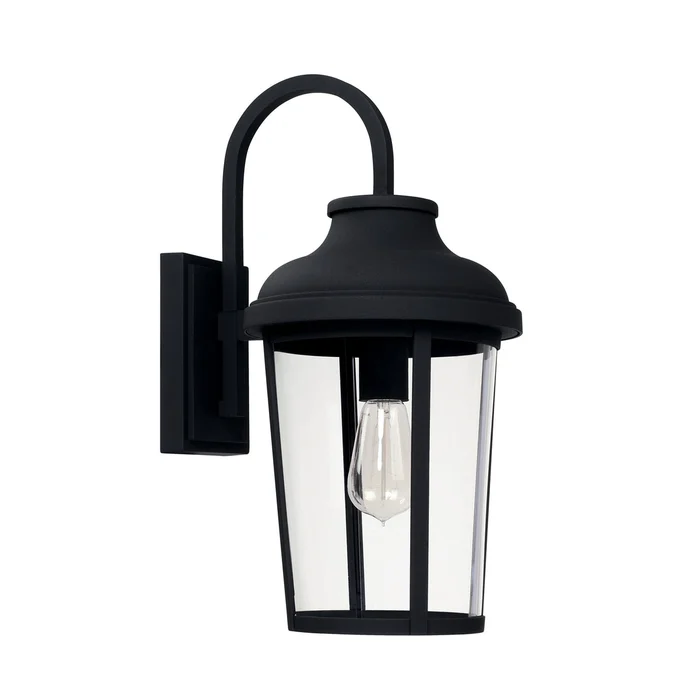 Capital Lighting 927011BK Dunbar One Light Outdoor Wall Lantern, Black