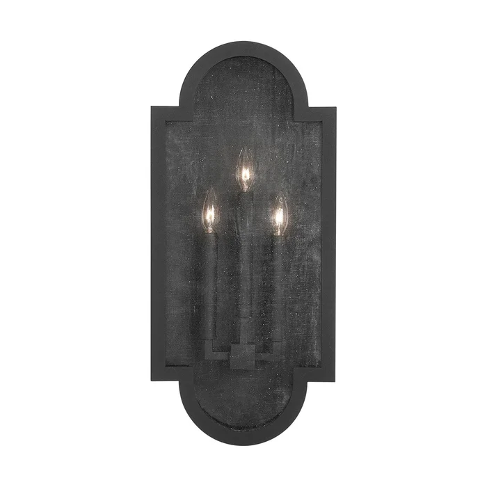 Capital Lighting 934531BK Monroe Three Light Wall Mount, Black