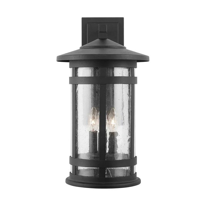 Capital Lighting 935531BK Mission Hills Three Light Outdoor Wall Lantern, Black