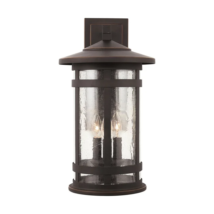 Capital Lighting 935531OZ Mission Hills Three Light Outdoor Wall Lantern, Oiled Bronze