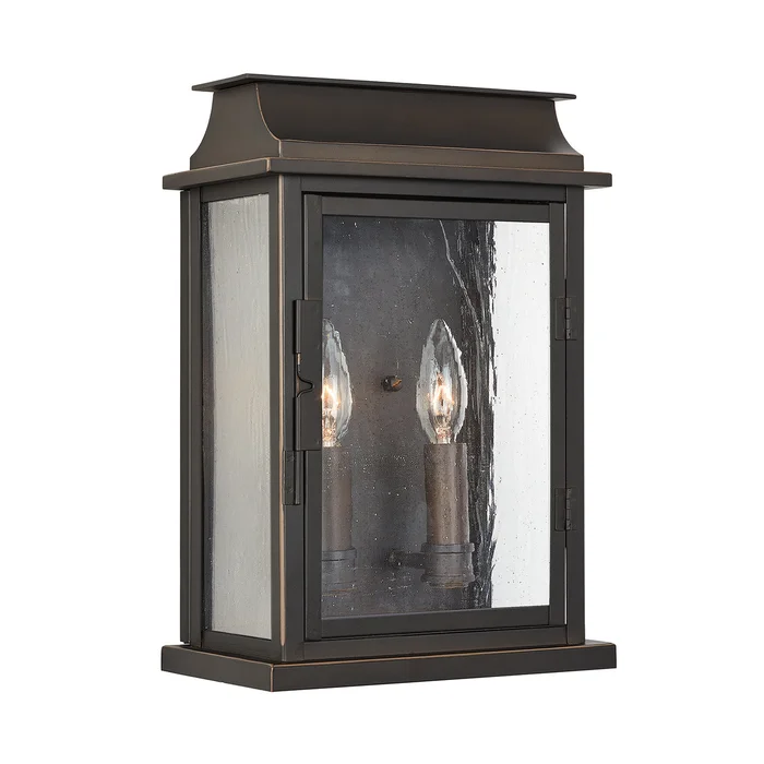 Capital Lighting 936822OZ Bolton Two Light Outdoor Wall Lantern, Oiled Bronze