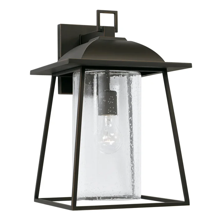 Capital Lighting 943613OZ Durham One Light Outdoor Wall Lantern, Oiled Bronze