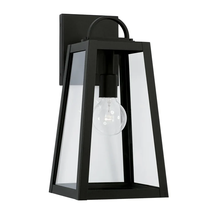 Capital Lighting 943711BK Leighton One Light Outdoor Wall Lantern, Black