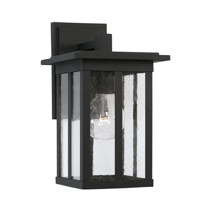 Capital Lighting 943811BK Barrett One Light Outdoor Wall Lantern, Black