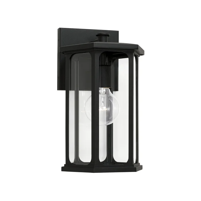 Capital Lighting 946611BK Walton One Light Outdoor Wall Lantern, Black