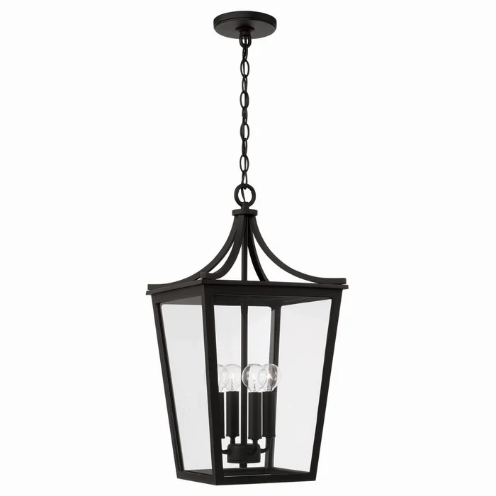 Capital Lighting 947942BK Adair Four Light Outdoor Hanging Lantern, Black