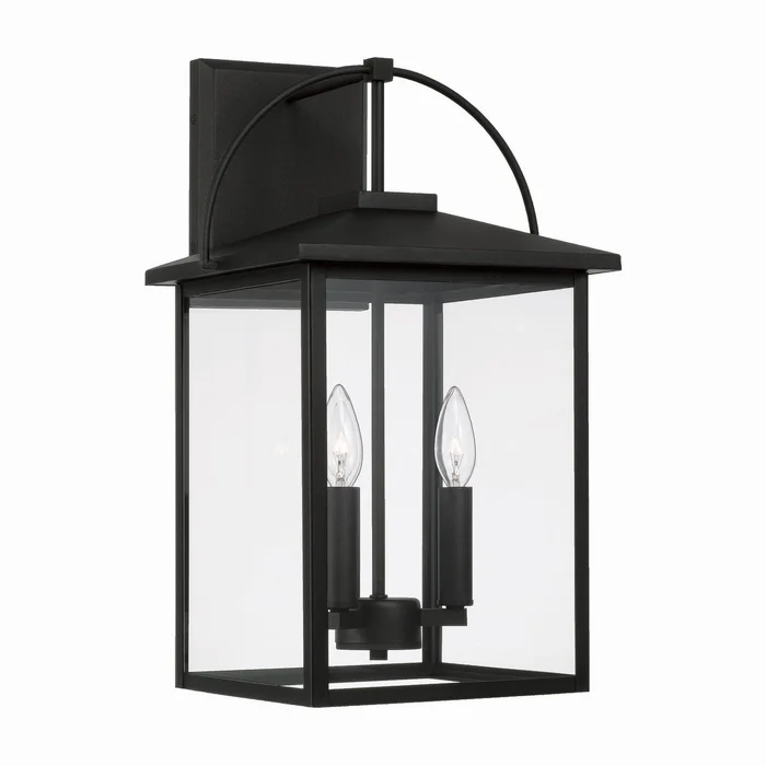 Capital Lighting 948031BK Bryson Three Light Outdoor Wall Lantern, Black
