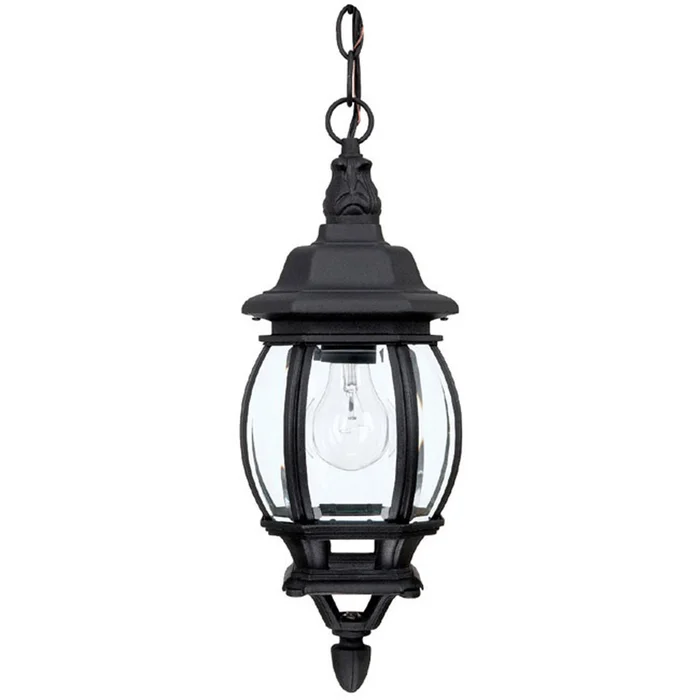 Capital Lighting 9868BK French Country One Light Outdoor Hanging Lantern, Black