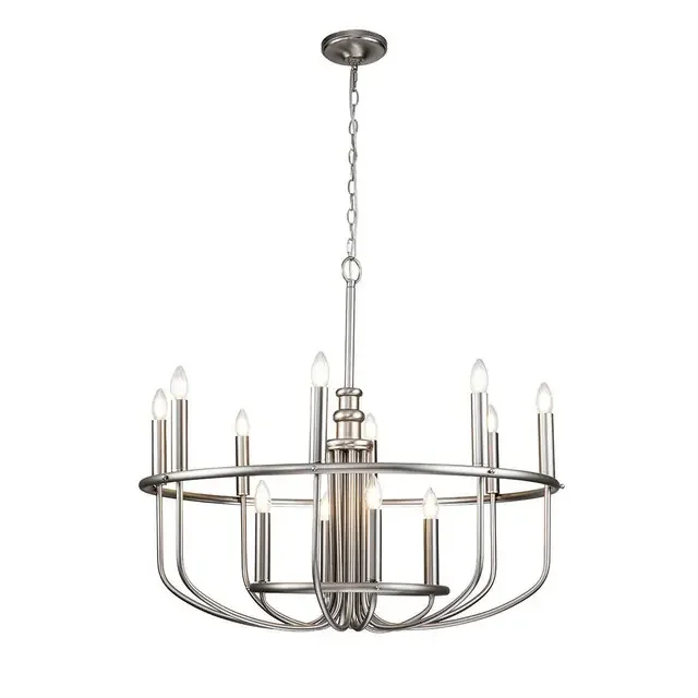 Capitol Hill 12 Light Brushed Nickel Chandelier