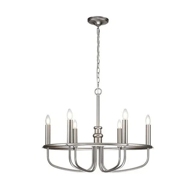 Capitol Hill 6 Light Brushed Nickel Chandelier