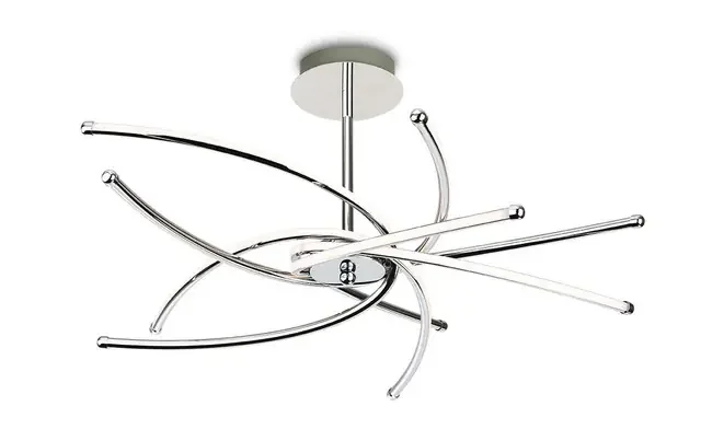 Caprice Chrome with Opal LED Semi Flush Ceiling Light
