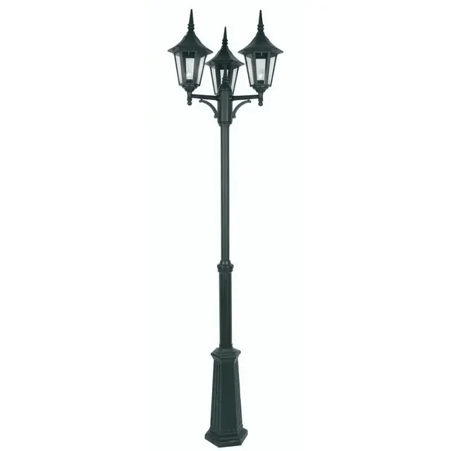 Cardinal 3 Light Black IP44 Outdoor Lamp Post