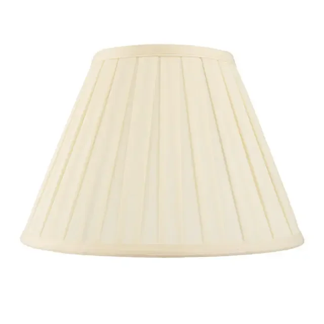 Carla 10 Inch Cream Cotton Box Pleat Shade Only