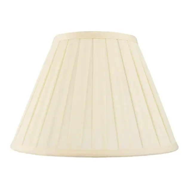 Carla 14 Inch Cream Cotton Box Pleat Shade Only