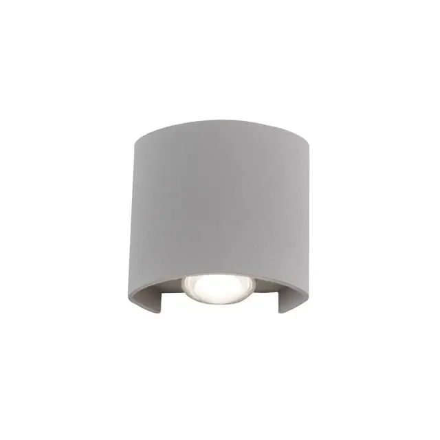 CARLO 2 Light Silver Up and Down Outdoor Wall Light