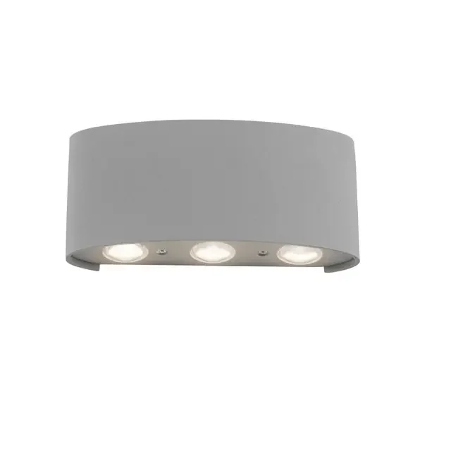 CARLO 6 Light Silver Up and Down Outdoor Wall Light