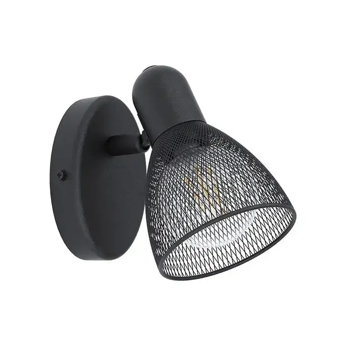 Carovigno Single Light Black Wall Fitting