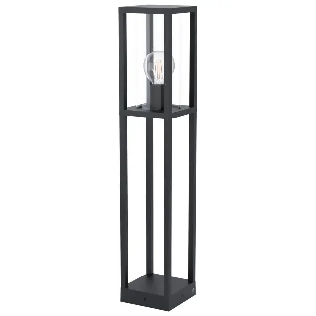 Cascinetta Black with Clear Glass 79.5cm IP54 Bollard