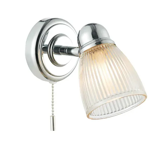 Cedric Polished Chrome IP44 Bathroom Single Wall Light