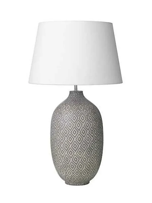 Ceyda Ceramic & Grey Table Lamp Base Only