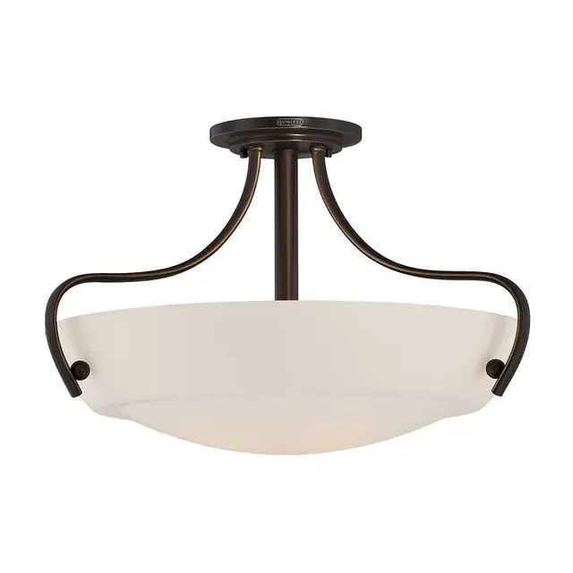 Chantilly 3 Light Palladian Bronze Semi Flush Ceiling Light