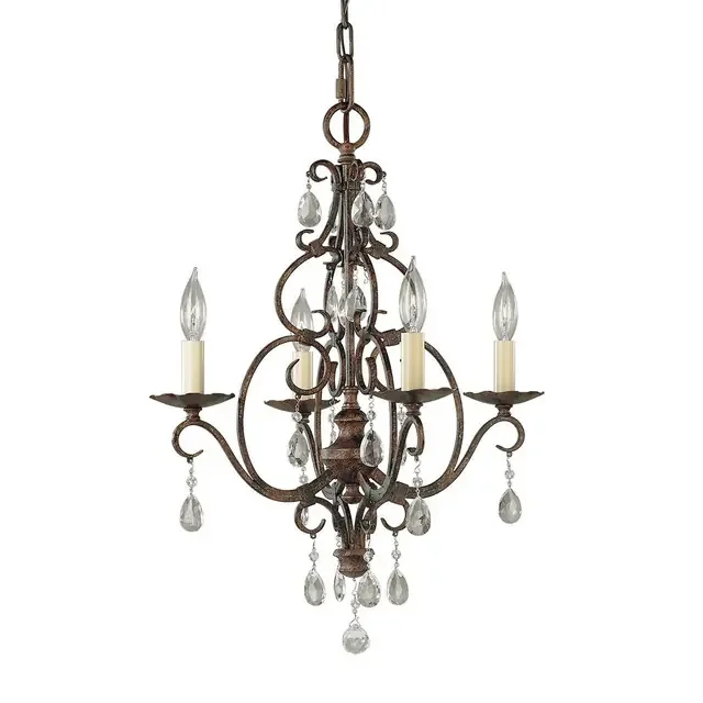 Chateau 4 Light Mocha Bronze Chandelier