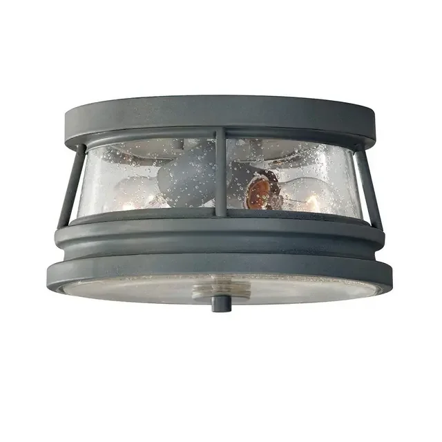 Chelsea 2 Light Harbor Storm Cloud IP44 Flush Ceiling Light