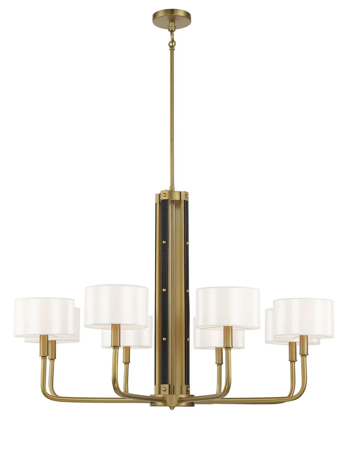 Chelsea by Robin Baron Eight Light Chandelier in Soft Brass (7|2788-695)