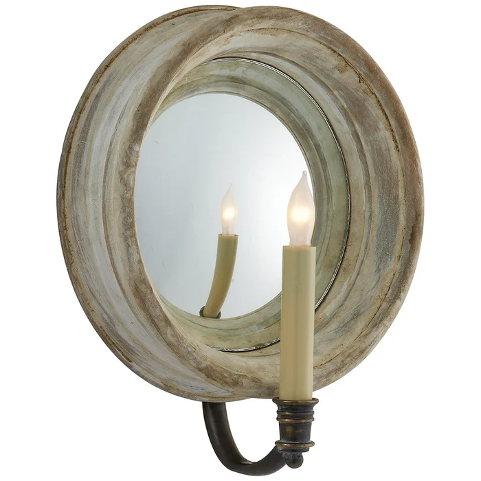 Chelsea Reflection One Light Wall Sconce, Old White