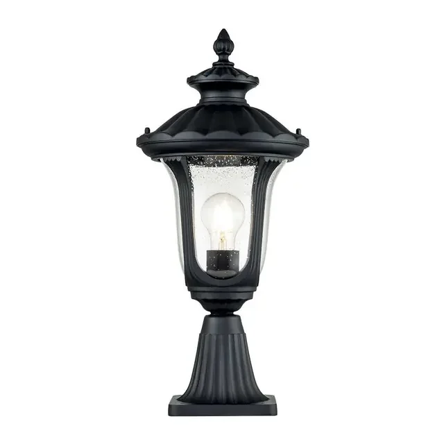 Chicago Black 23cm IP44 Top Post Light