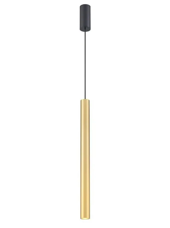 Chime Brushed Brass Cylinder LED Pendant Light