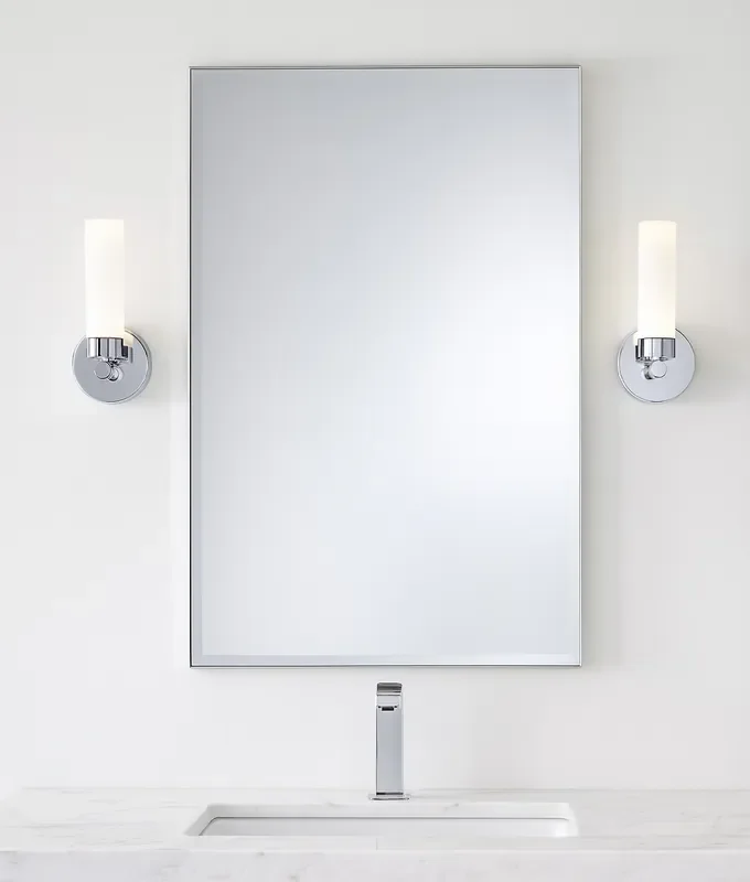 Chrome & Acrylic Tubular Bathroom Wall Light