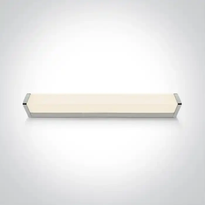 Chrome 16W LED fitting ideal for installation above the bathroommirror, IP44.