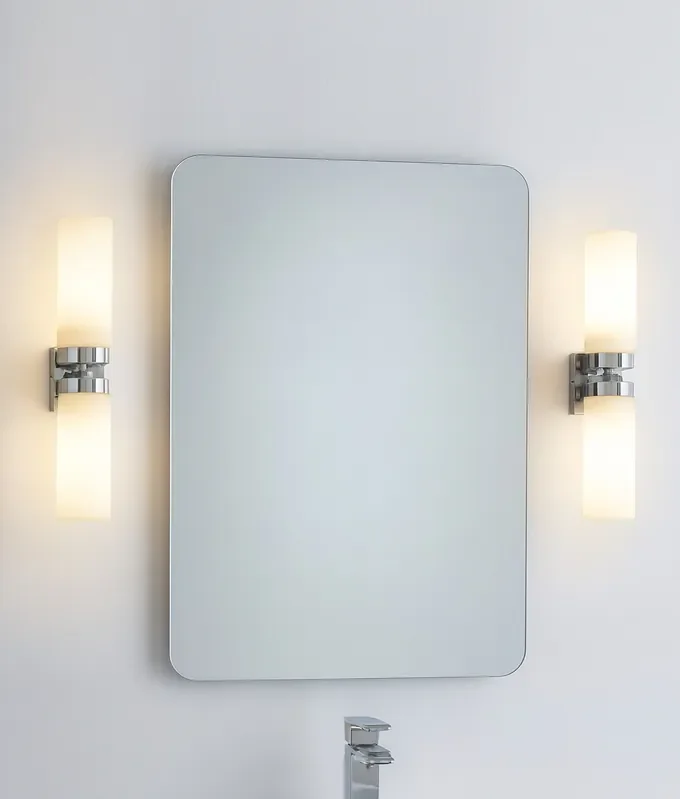 Chrome and Opal Glass Bathroom Mirror Light – IP44
