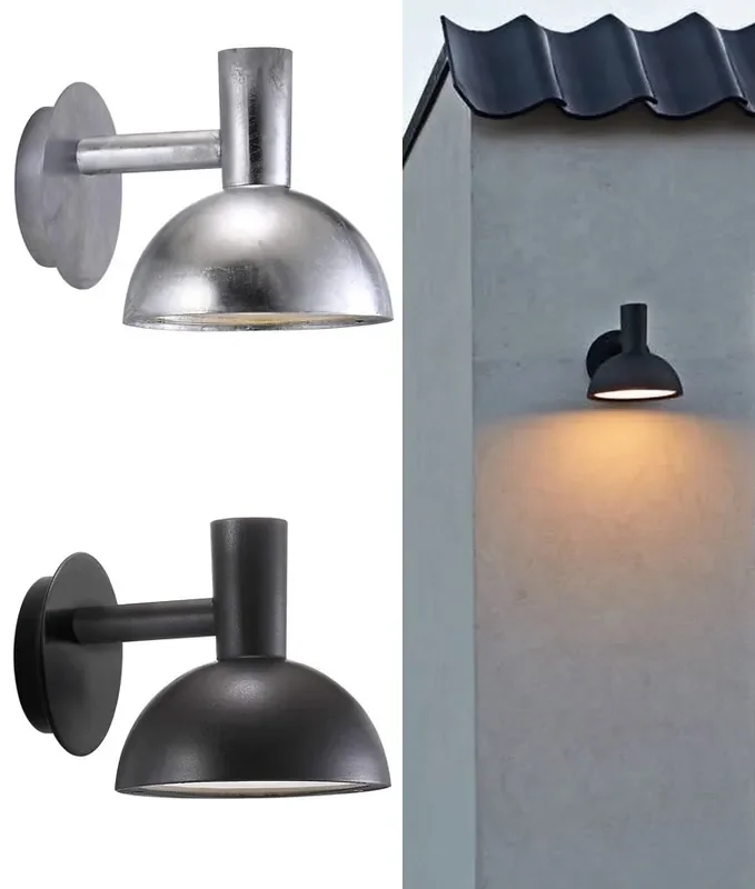 Chunky Industrial Style Exterior Bracket Wall Light – 2 Finishes