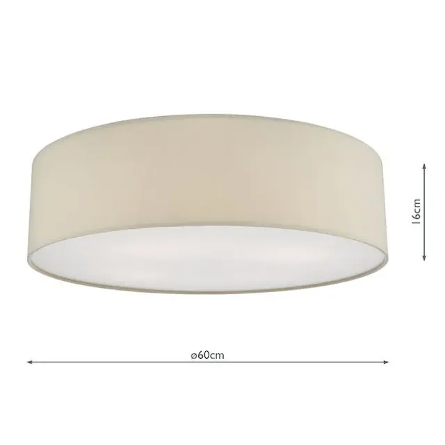 Cierro 4 Light Taupe with Opal Diffuser 60cm Flush Ceiling Light