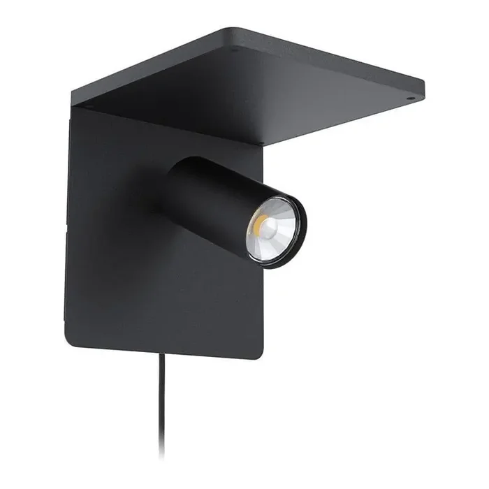 Ciglie LED Black Wall Light QI-Charger