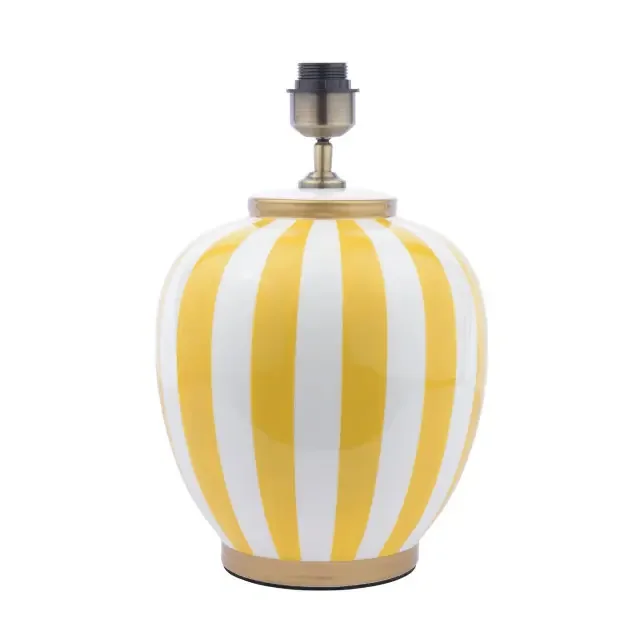 Circus Ceramic White and Yellow Base Only Table Lamp