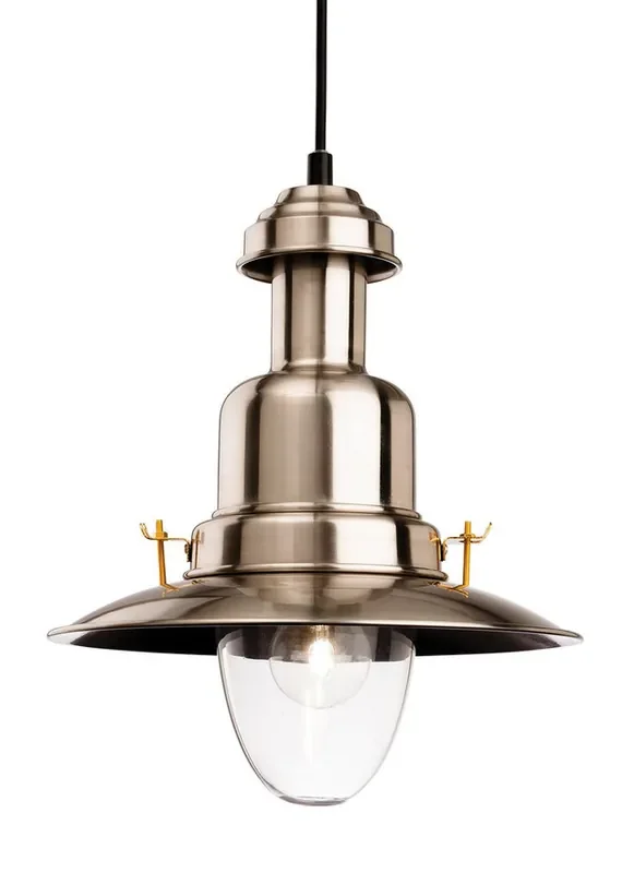 Classic Brushed Steel Fisherman Pendant Light