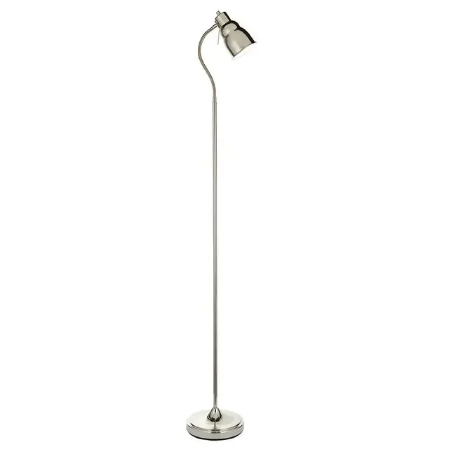 Classic Flexi Bright Nickel Adjustable Reader Floor Lamp