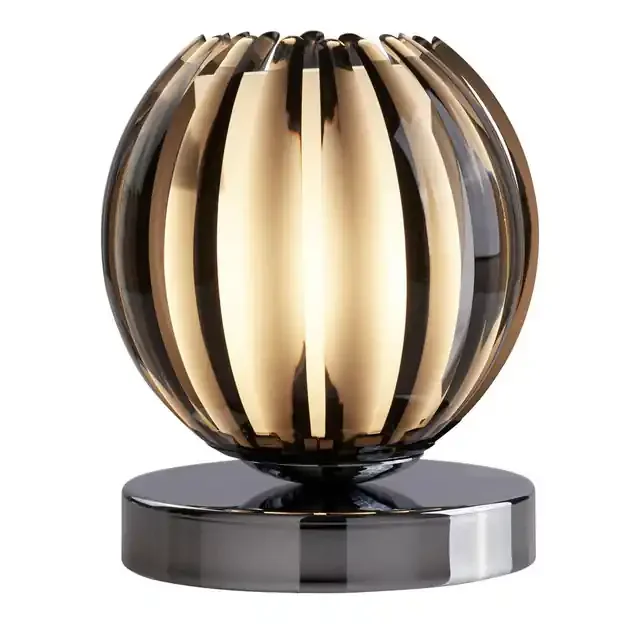 Claw Touch Chrome with Smokey Acrylic Glass Table Lamp