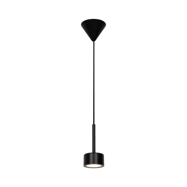 Clyde Black with Round Diffuser LED Pendant Light
