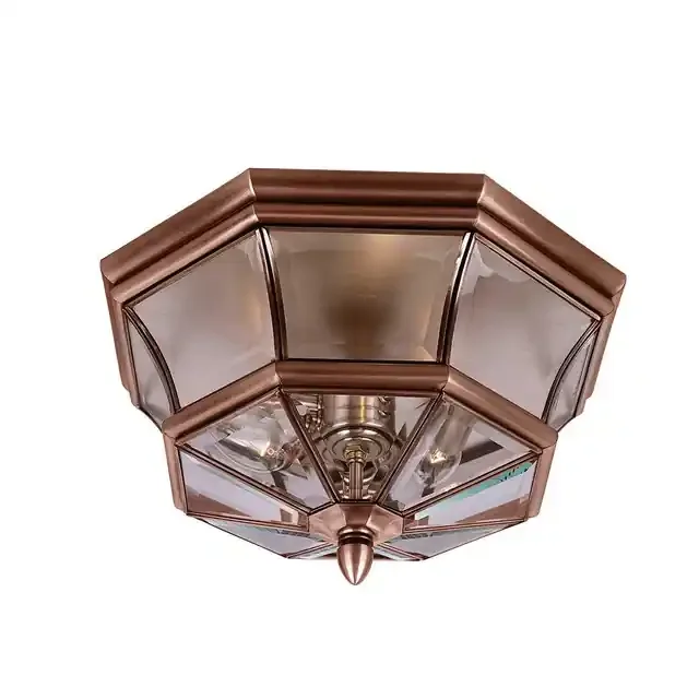 Coast Antique Brass IP44 Ceiling Light