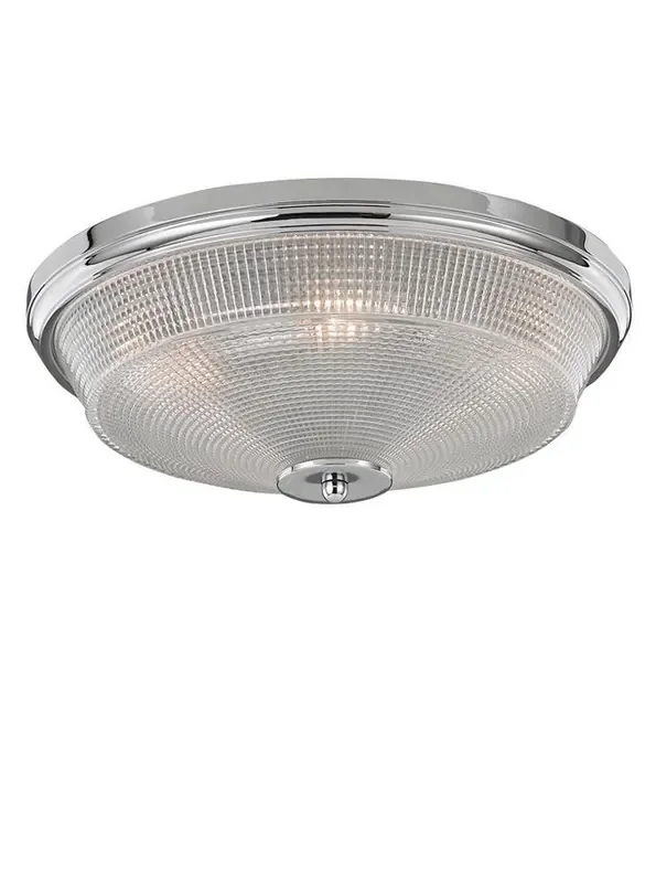 Concept 3 Light Chrome with Clear Textured Diffuser IP44 Outdoor Ceiling Light