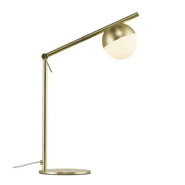 Contina Brass with White Opal Glass Table Lamp